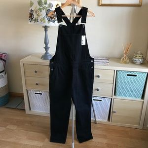 TOPSHOP Black Denim Overalls NWT